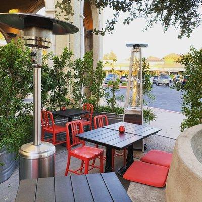 Heated, socially distanced, dog friendly PATIO!