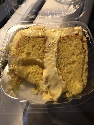 Banana pudding cake....so moist and delicious.