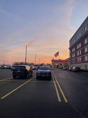 Another picture of the parking lot and building from the other end