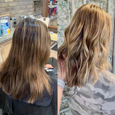 Before and After.  Color by Krystal