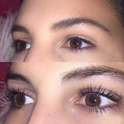 Before & After Lash lift .