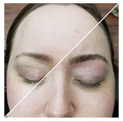 Brow tint helps brows look fuller!