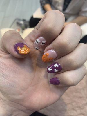 Disney Halloween themed nails