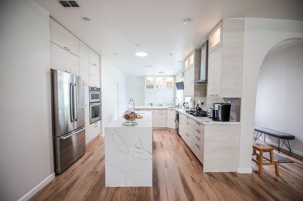 Beautiful kitchen and luxury vinyl flooring remodel!