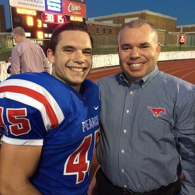 Dr Todd with his oldest son, Austin.