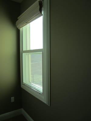 A good depth for a soundproofing window is demonstrated in this installation of a home noise control window.