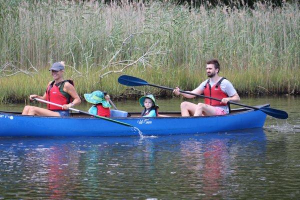 Family on a Canoe