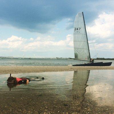 Exploring in Breezy Point ocean puddle of life!