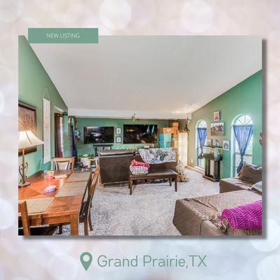 With fresh paint, new flooring, and a wood-burning fireplace, this split bedroom arrangement offers plenty of space and comfort.