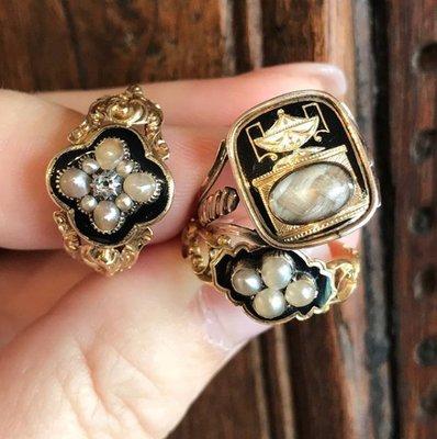 Mourning jewelry - oh, the stories we wish these pieces could tell us!