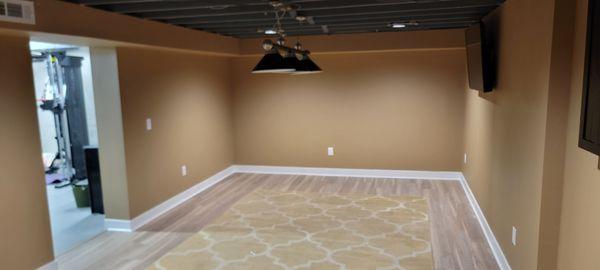 Basement billiard room remodel