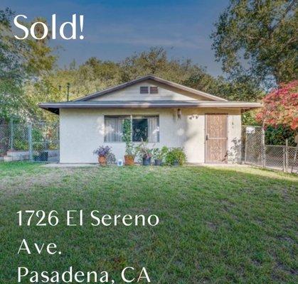 Sold this house to clients in South Pasadena! Congrats!