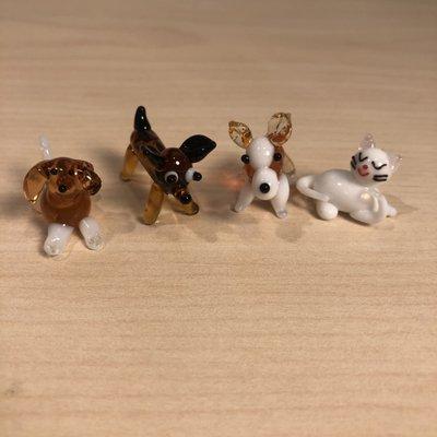 Miniature glass animals