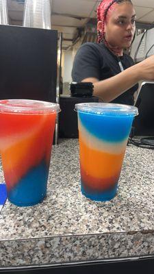 Rainbow slushies