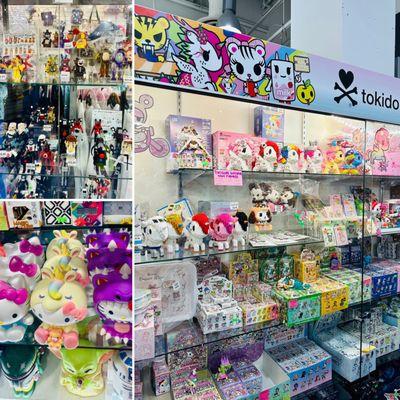 A wall of Tokidoki, Hello Kitty, and so much more.