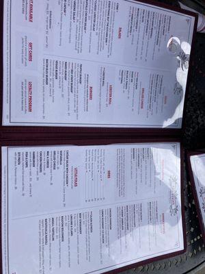 Full menu