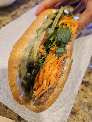 Vegan pork roll and Pate banh mi!! So good!!!