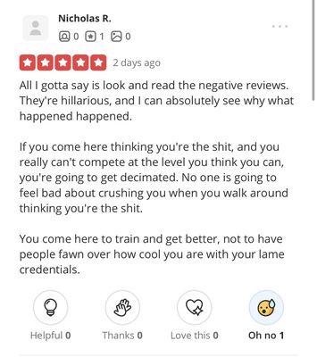 This review cracks me up. What a douche.