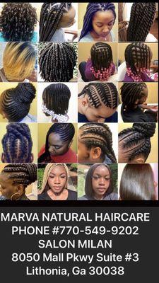 Natural Haircare by Marva@ Salon Milan