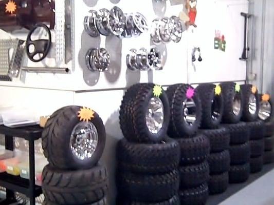 Tires and more are found in stock for EZ-Go, Columbia, Club Car and more!