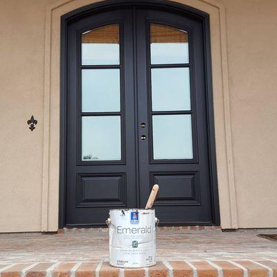 Painting Front Doors Black Covington Louisiana