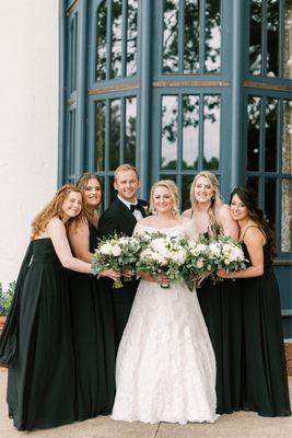 The bridal and bridesmaid bouquets were gorgeous and smelled heavenly