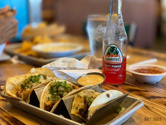 Steak, Carnitas, & Chicken taco