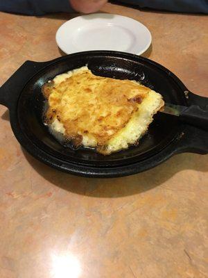 Saganaki- flaming Greek cheese