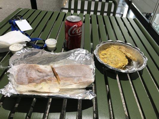 Pernil sandwich with tostones!!! Yummie!