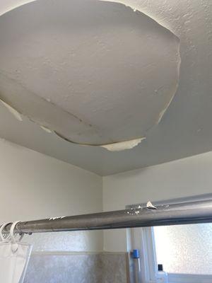 Bathroom ceiling falling