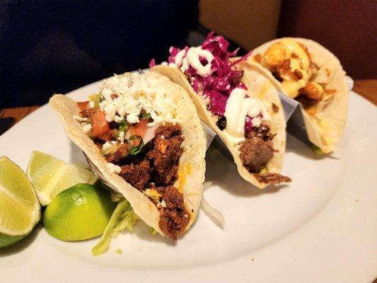 Trio of Tacos - Spicy Shrimp, Short Rib, Carne Asada