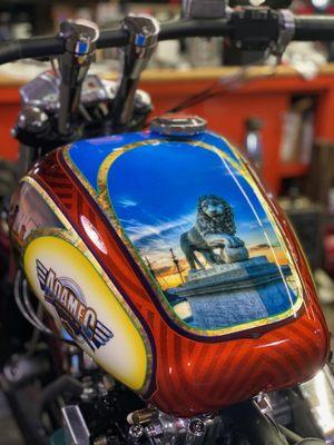 Come by and take a photo with our new custom St. Augustine themed Harley, located at Adamec Harley-Davidson on St. George Street.