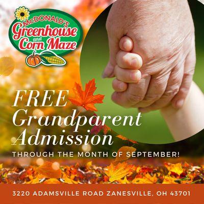 Free grandparent admission with a paying child!