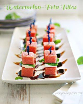 Watermelon Feta Bites