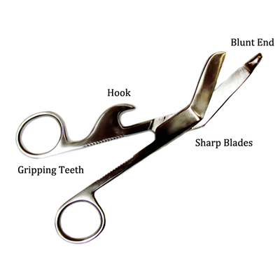 Gripsors Bandage Scissors ~ Three Tools in One! Nurse Invented!  Superior Quality!