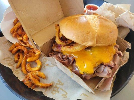 Beef Brisket and Cheddar Combo $14.95. This might be one of their best sandwiches yet!