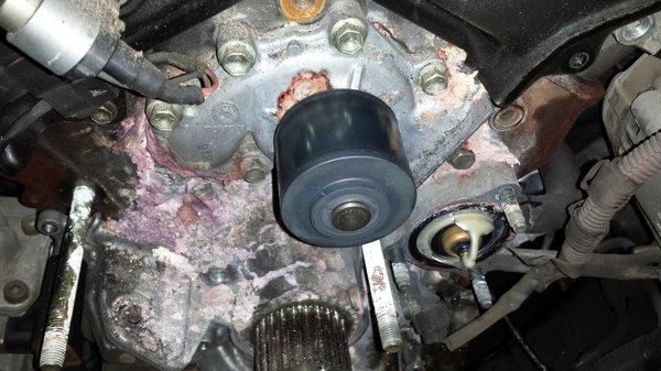 Toyota 3.4 water pump leaking