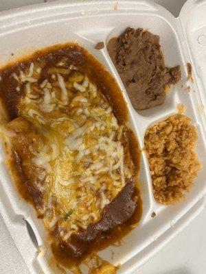 Enchiladas de carne molida - good!