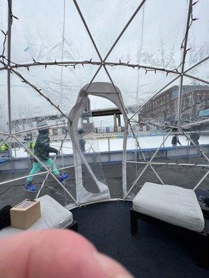 View from Rinkside igloo