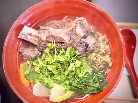 Beef bone broth clear soup