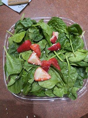 Strawberry spinach avocado salad where is the avocados