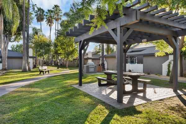 Enjoy a picnic at our shaded gazebo