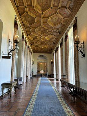 The main hall leading into the beautiful ballroom