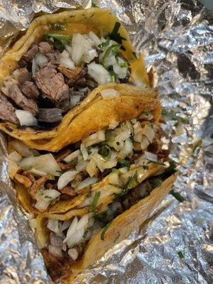 Al pastor & asada tacos.