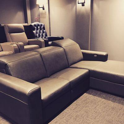 One of our best sellers in the motorized sectional style. Perfect for dedicated theater rooms and multi purpose media spaces.