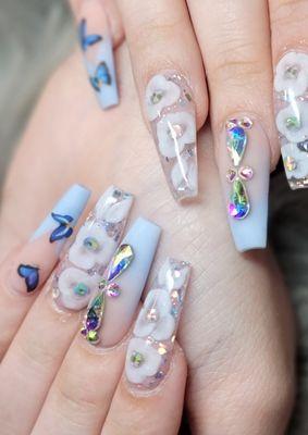 Bring in any nail design and we'll do it for you.  Appointment only for custom nail design.