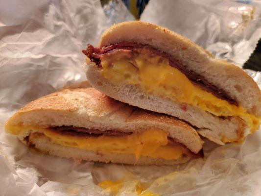 Taylor Ham,  egg and cheese (extra cheese)