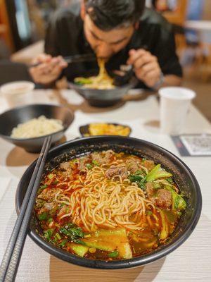 house beef noodle soup, so good!  @clickhereforfood