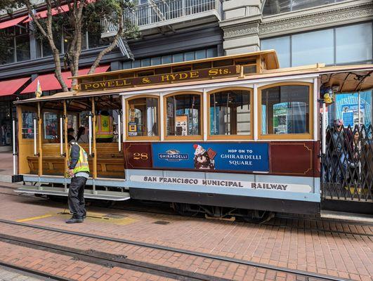 Powell and Hyde Streets cable car on November 5, 2023.