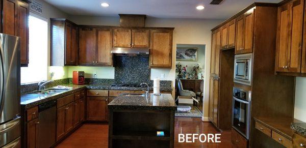 Before & After Cabinet Painting in Riverbank, CA